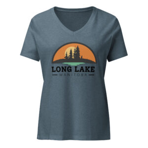 Women’s relaxed v-neck t-shirt - Dark Text